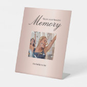 ウェディングシャワーの写真 ローズゴールドでシェアする思い出 台座サイン (正面)