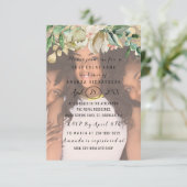 ウェディングシャワーの写真  花 ゴールドスパークのリース 招待状 (スタンド正面)