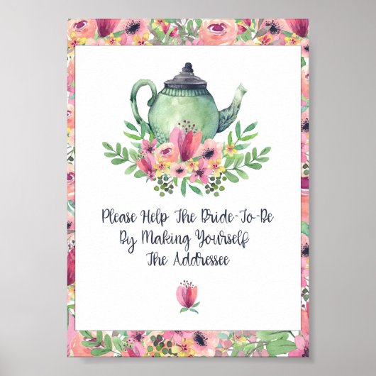 ウェディングシャワーの宛名ラベルを自作しよう ポスター (正面)