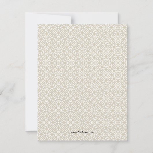 ウェディングシャワーの感謝カード スペイン語 サンキューカード (裏面)