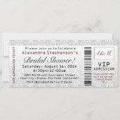 ウェディングシャワーの招待チケット 招待状 (正面)