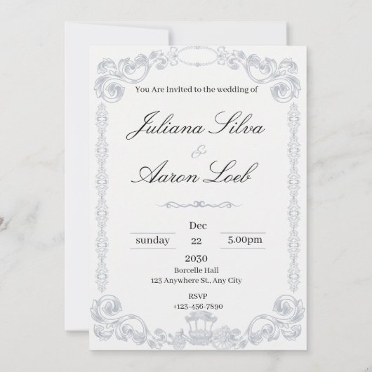 ウェディングシャワーの招待状 招待状 (裏面)