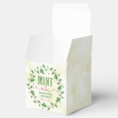 ウェディングシャワーの水の色の葉のリースミントする フェイバーボックス (オープン)