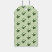 ウェディングシャワーの水彩画ゴールデンキー＆クローバー ギフトタグ (裏面)