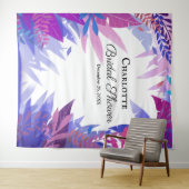 ウェディングシャワーの熱帯水彩バックドロップ タペストリー (インサイチュ(横))