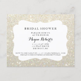 ウェディングシャワーの特別な日 - 白金 招待状