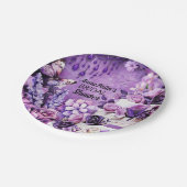 ウェディングシャワーの紙皿 – パープルレヴェリーガーデン ペーパープレート (アングル)