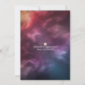ウェディングシャワーの美しい星 ネビュラ 星座たち 招待状 (裏面)