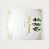 ウェディングシャワーの背景, フォトブース タペストリー (正面(横))