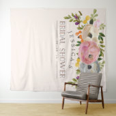 ウェディングシャワーの背景 - フォトブース Sweet Blooms タペストリー (インサイチュ(横))