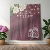 ウェディングシャワーの背景 メイソンジャー ヒアルゲニア ライト タペストリー