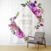 ウェディングシャワーの背景 - 紫の花 タペストリー (インサイチュ)