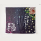 ウェディングシャワーの背景 花のマソンベアのランタン タペストリー (正面(横))