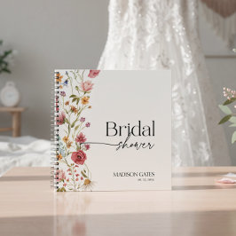 ウェディングシャワーの花のゲスト ノートブック