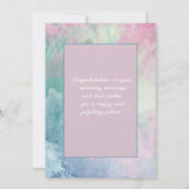 ウェディングシャワーの花束のピンク紫 ノートカード (裏面)