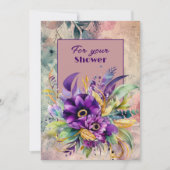 ウェディングシャワーの花束 ノートカード (正面)