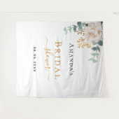 ウェディングシャワーの花束 ユーカリ 緑豊か エレガント タペストリー (正面(横))