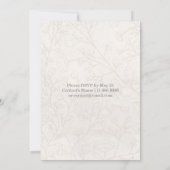 ウェディングシャワーの花 Bride Dress ダイヤモンドリング 招待状 (裏面)