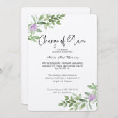 ウェディングシャワーの計画変更ラベンダー 招待状 (正面/裏面)