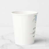 ウェディングシャワーの飾り ダスティーブルー ユーカリ セージグリーン 紙コップ (右)