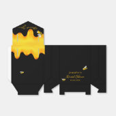 ウェディングシャワーの黒いハチミツと蜂の感謝 フェイバーボックス (折り畳みなし)