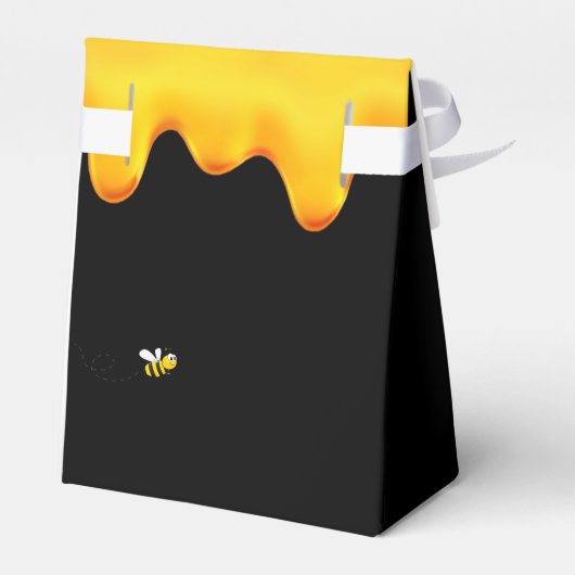 ウェディングシャワーの黒いハチミツと蜂の感謝 フェイバーボックス (裏面サイド)