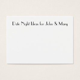 ウェディングシャワーのDate Night Card