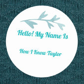 ウェディングシャワーまたはイベント名札 How I Know ラウンドシール