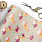 ウェディングシャワーまたは誕生日のフラワーラッピングペーパー ラッピングペーパー