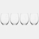 ウェディングシャワーや花嫁の友人への特別な贈り物に最適なカスタムワイングラス ステムなしワイングラス (裏面)