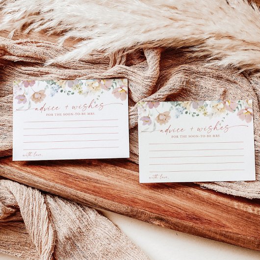 ウェディングシャワーアドバイス＆ウィッシュカード | ワイルドフラワー 招待状