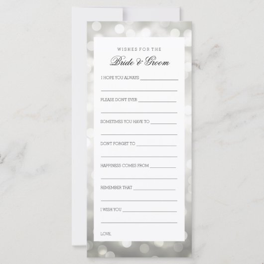 ウェディングシャワーウィズシルバーグリッターライト (正面)