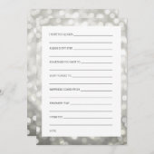 ウェディングシャワーウィズシルバーグリッターライト アドバイスカード (正面/裏面)