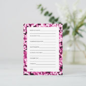 ウェディングシャワーウィズピンクスパークリー アドバイスカード (スタンド正面)