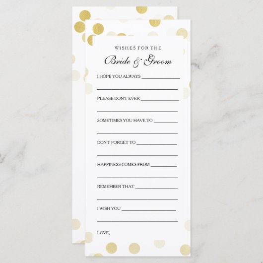 ウェディングシャワーウィズフェイクゴールドフォイルグリッターライト (正面/裏面)