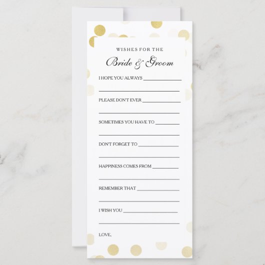 ウェディングシャワーウィズフェイクゴールドフォイルグリッターライト (正面)