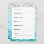 ウェディングシャワーウィッシュビーチグラデーショングリッターライト 招待状 (正面/裏面)