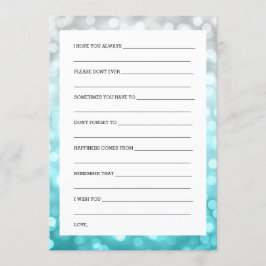 ウェディングシャワーウィッシュビーチグラデーショングリッターライト 招待状