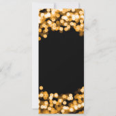 ウェディングシャワーウィッシュ金ゴールドスパークリー灯 招待状 (裏面)