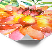 ウェディングシャワーウェルカムサイン |熱帯水の色 ポスター (角)