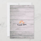 ウェディングシャワーウォーターカラーボホフローラウッド 招待状 (裏面)