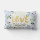 ウェディングシャワーエレガント水彩植物性フローラ ランバークッション (裏面)