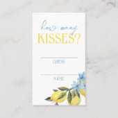 ウェディングシャワーゲームのキス予想カード 名刺 (正面)