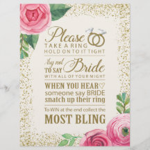 ウェディングシャワーゲームサイン - 8.5x11