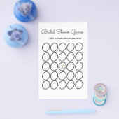ウェディングシャワーゲーム用オンブレ円形テンプレートフライヤー チラシ (シングル)