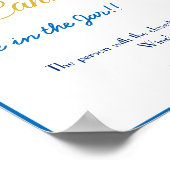 ウェディングシャワーゲーム看板「何個のキャンディー」 ポスター (角)