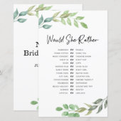 ウェディングシャワーゲーム 彼女ならどっち 緑 (正面/裏面)