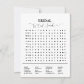 ウェディングシャワーゲーム 現代のワードサーチゲーム (正面)