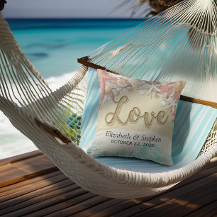 ウェディングシャワーサマーシービーチスターフィッシュシーシェル クッション