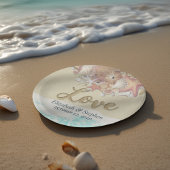 ウェディングシャワーサマーシービーチスターフィッシュシーシェル ペーパープレート